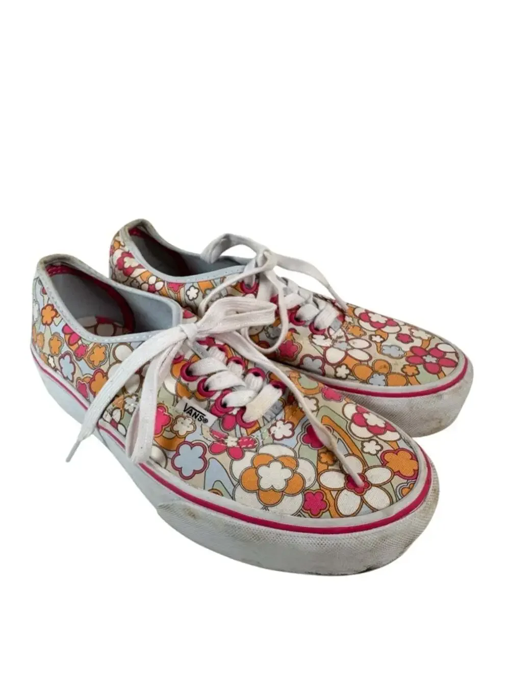 Vans Authentic Platform Sun-Deh Floral Sneakers Womens 8 Retro Canvas
